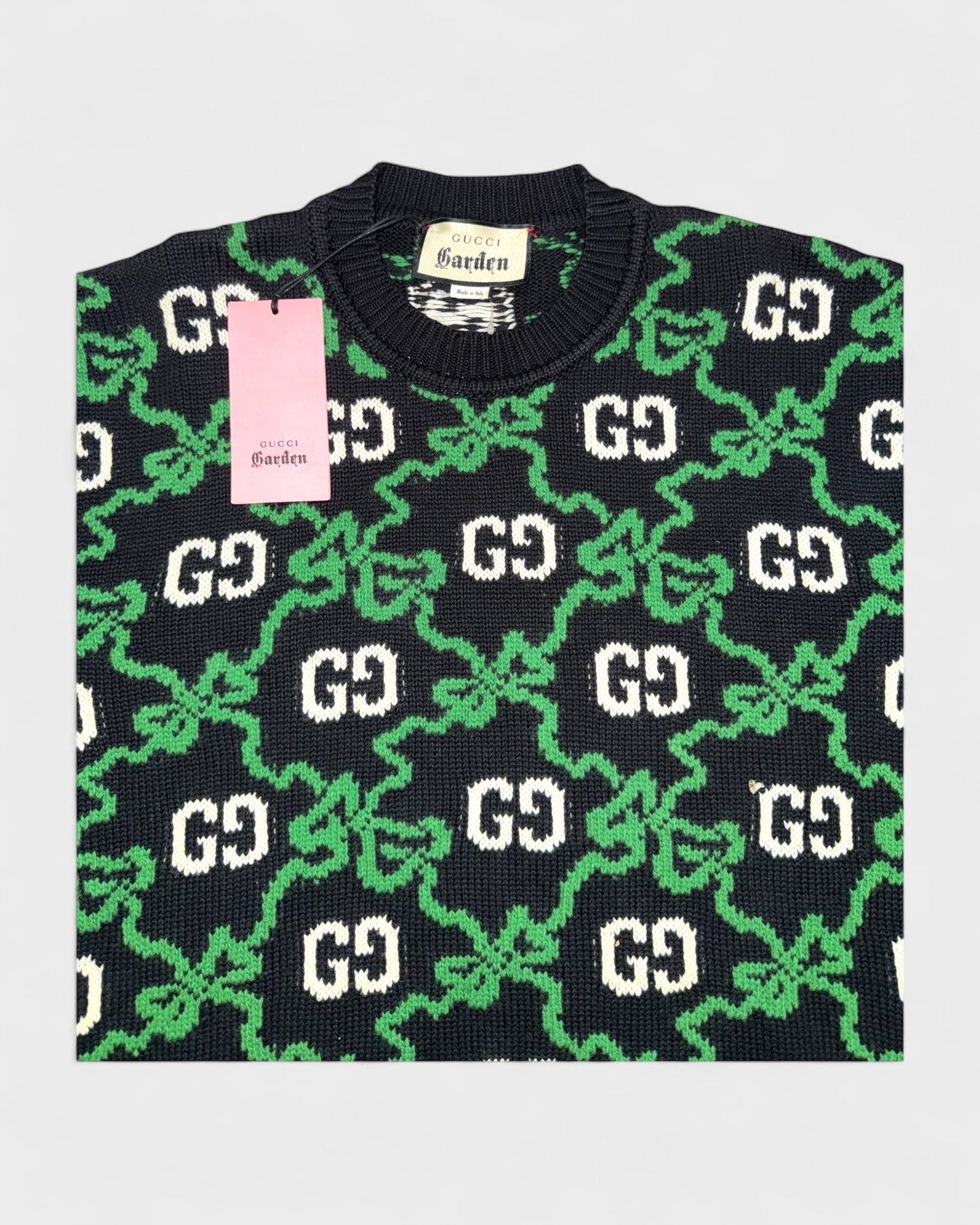 Garden GG Logo-Strickpullover – Schwarz/Grün