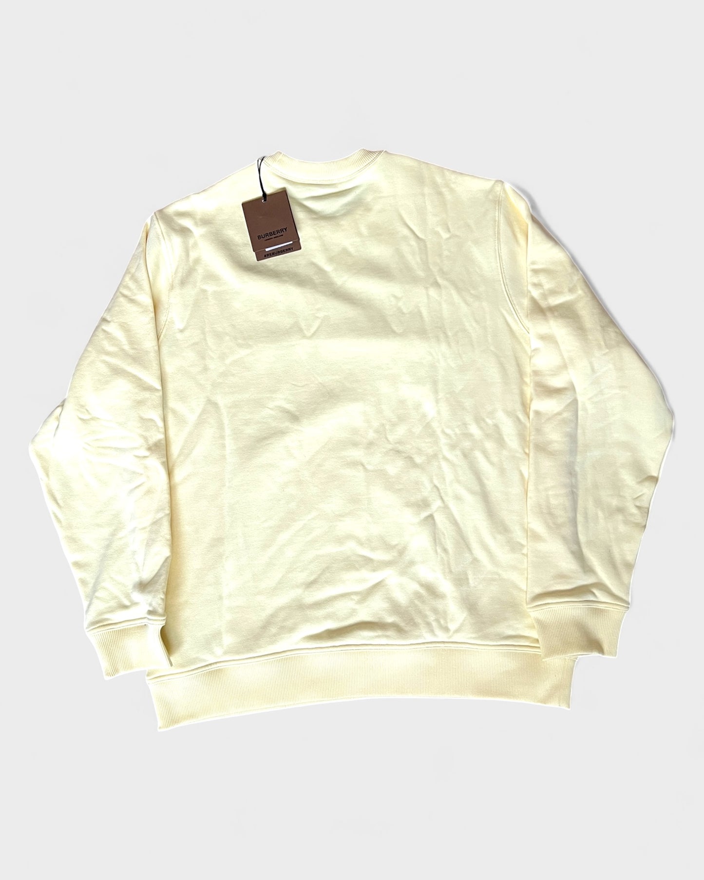 Sweatshirt mit Logo-Stickerei – Hellgelb