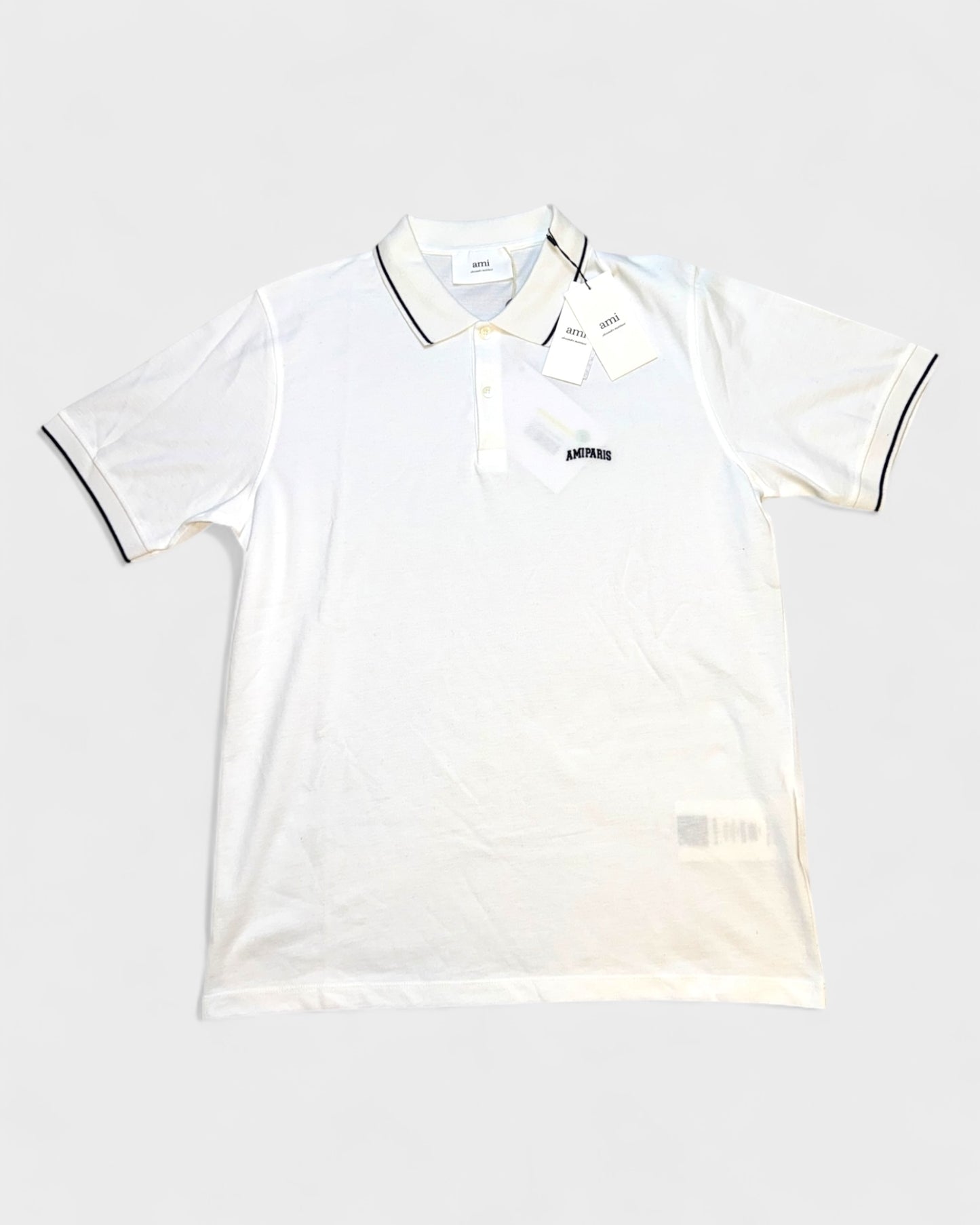 Logo işlemeli polo tişört – beyaz