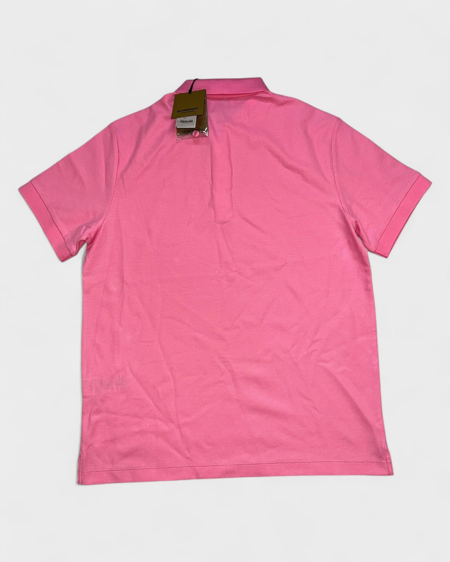 Piqué-Poloshirt mit Ton-in-Ton-Logo – Rosa