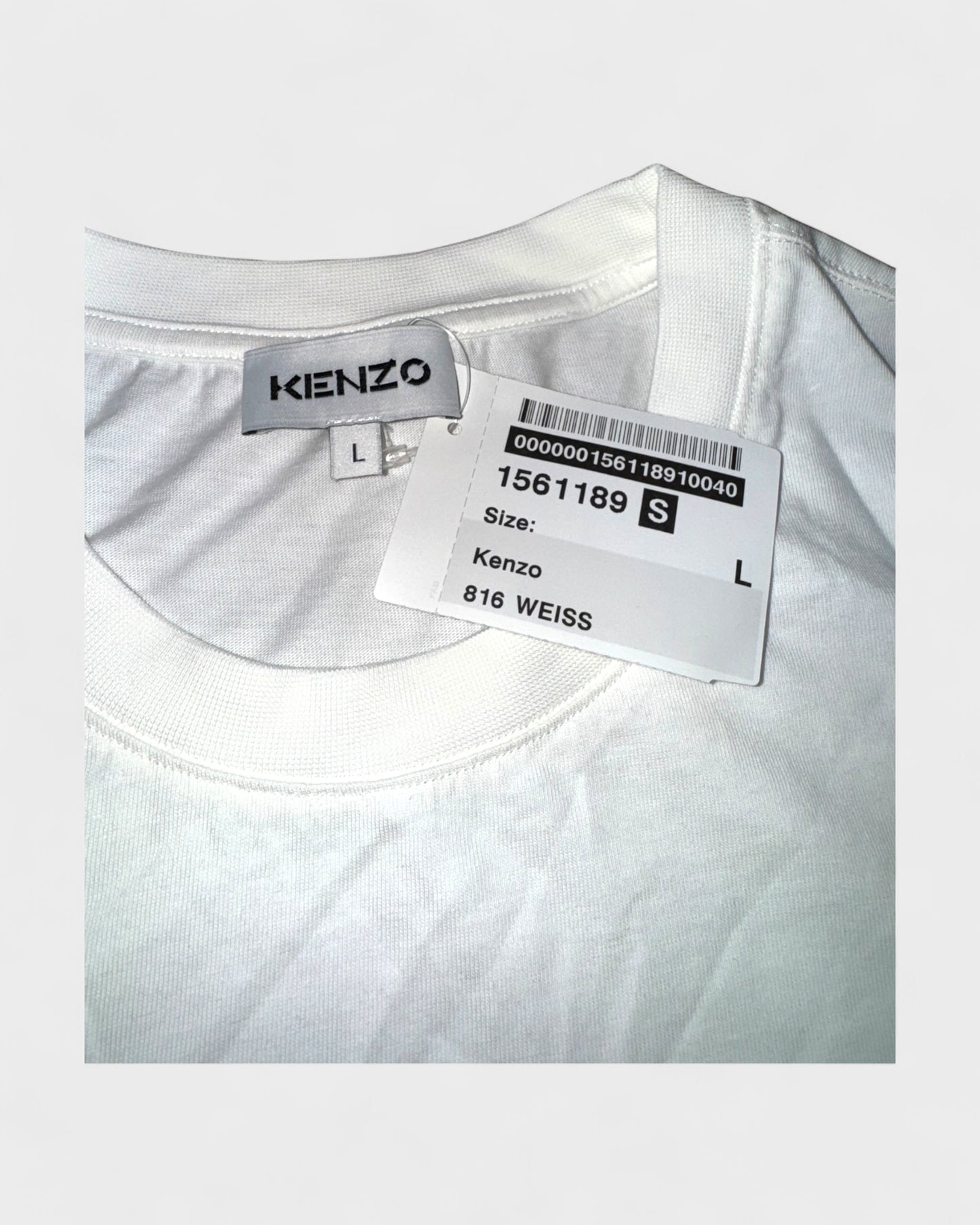 T-Shirt mit Tiger-Print – Weiß