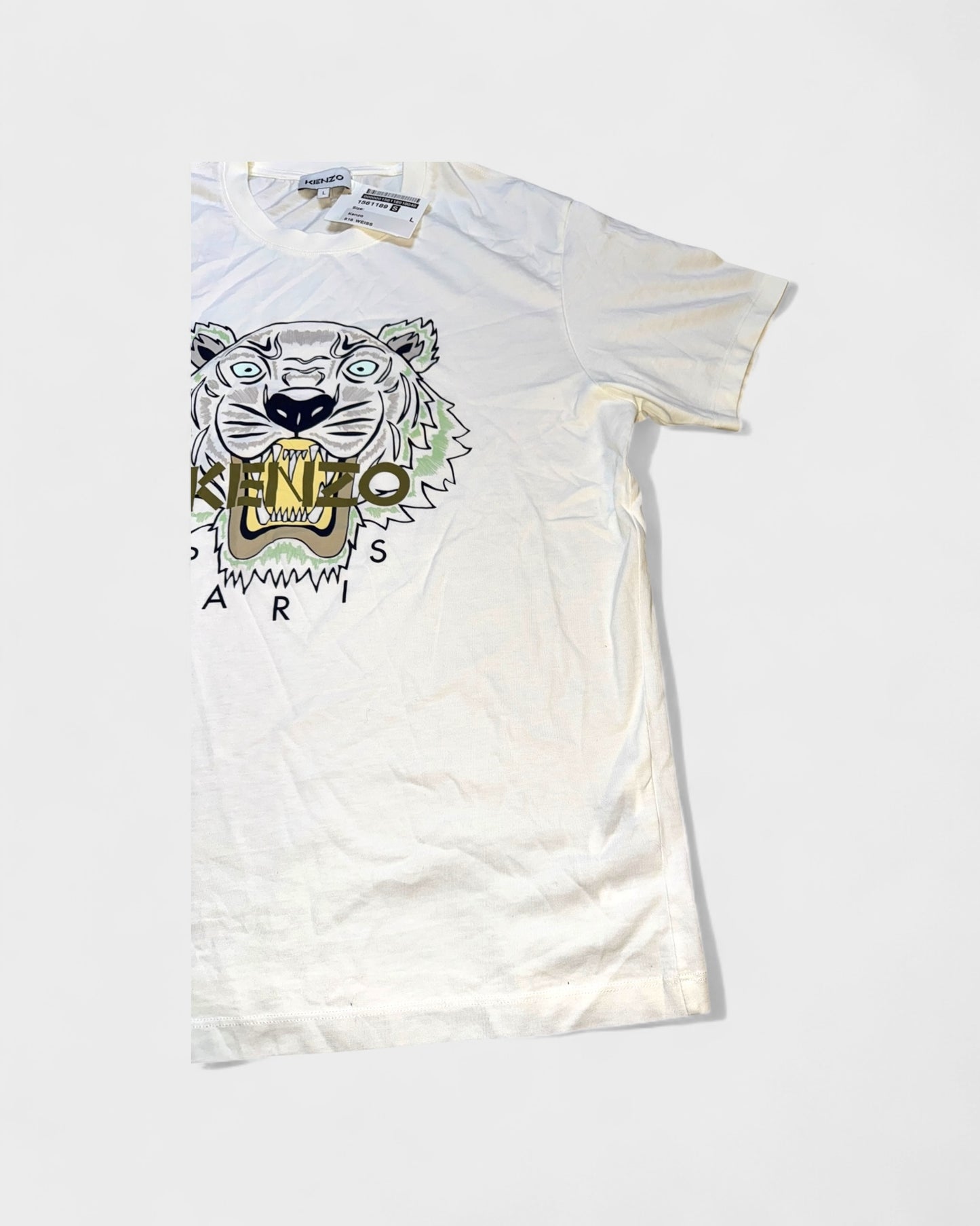 T-Shirt mit Tiger-Print – Weiß