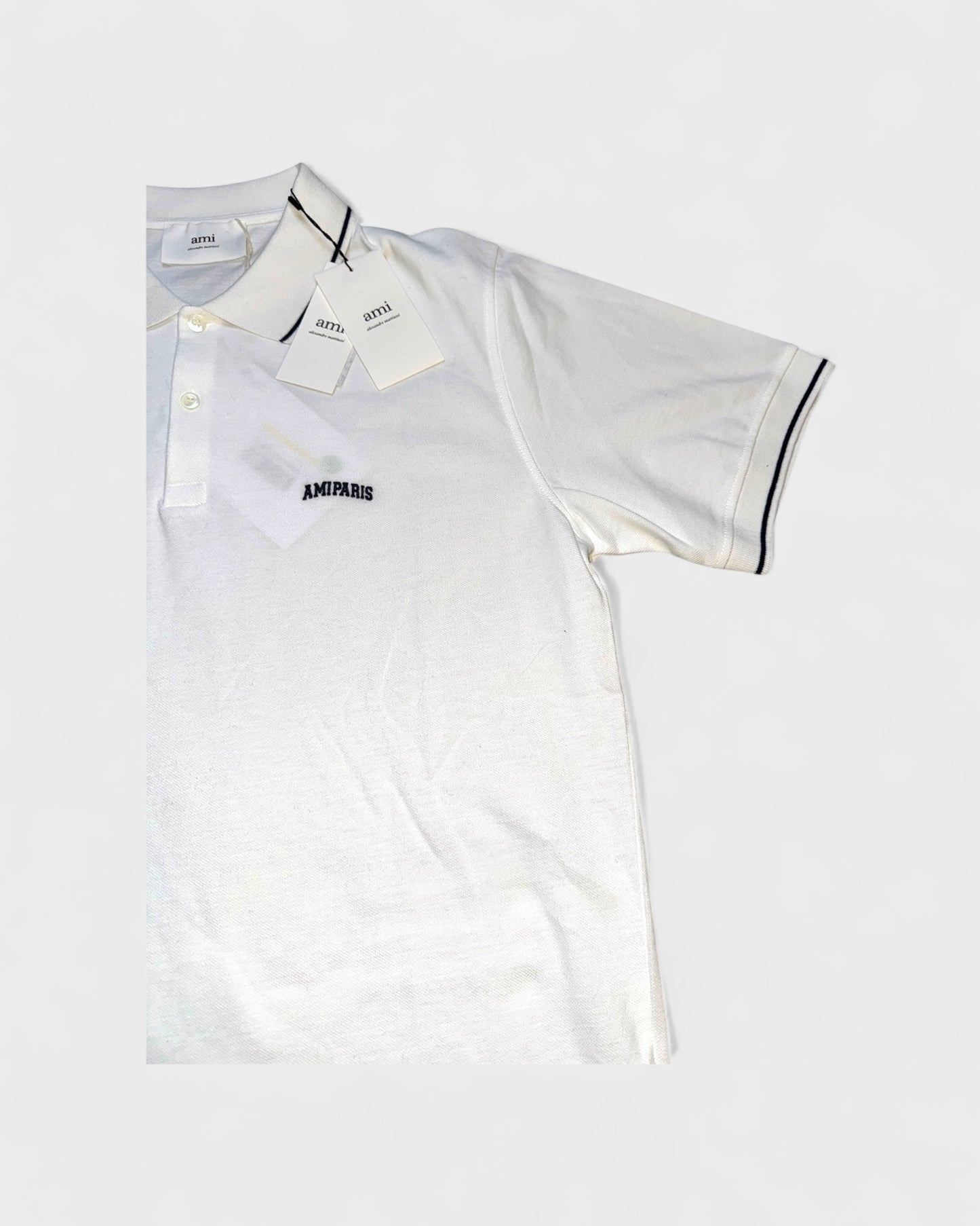 Logo işlemeli polo tişört – beyaz