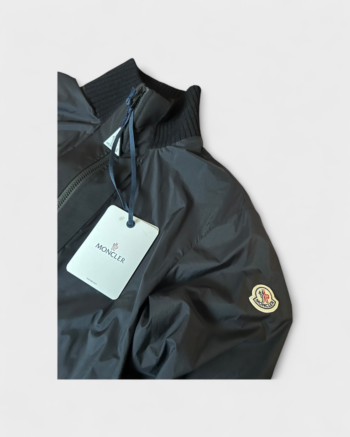 Übergangsjacke mit Strickdetails – Schwarz