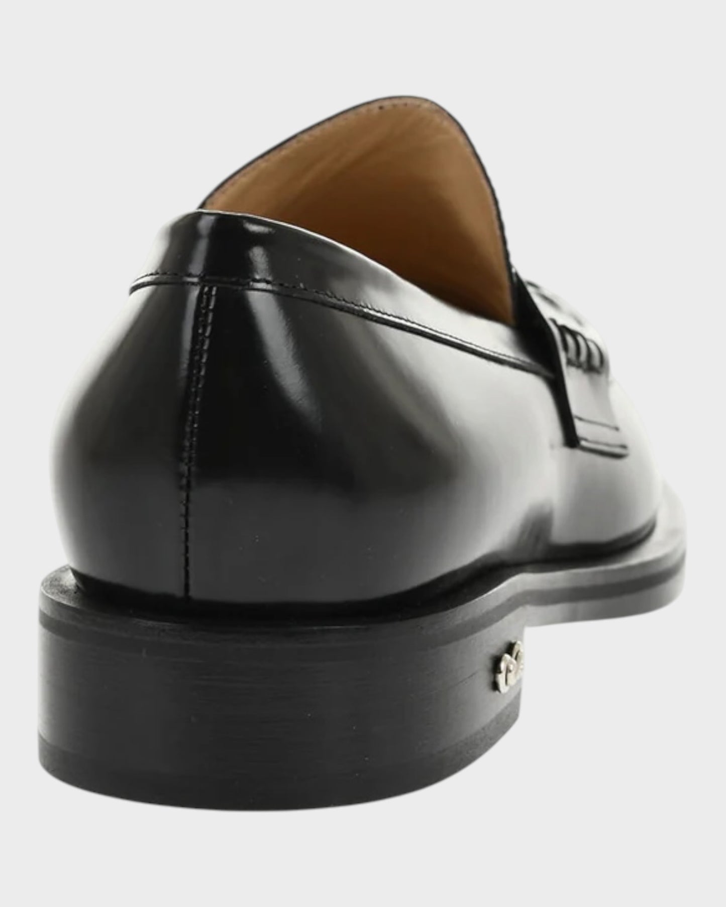 Leder-Loafer mit Nietenbesatz – Schwarz