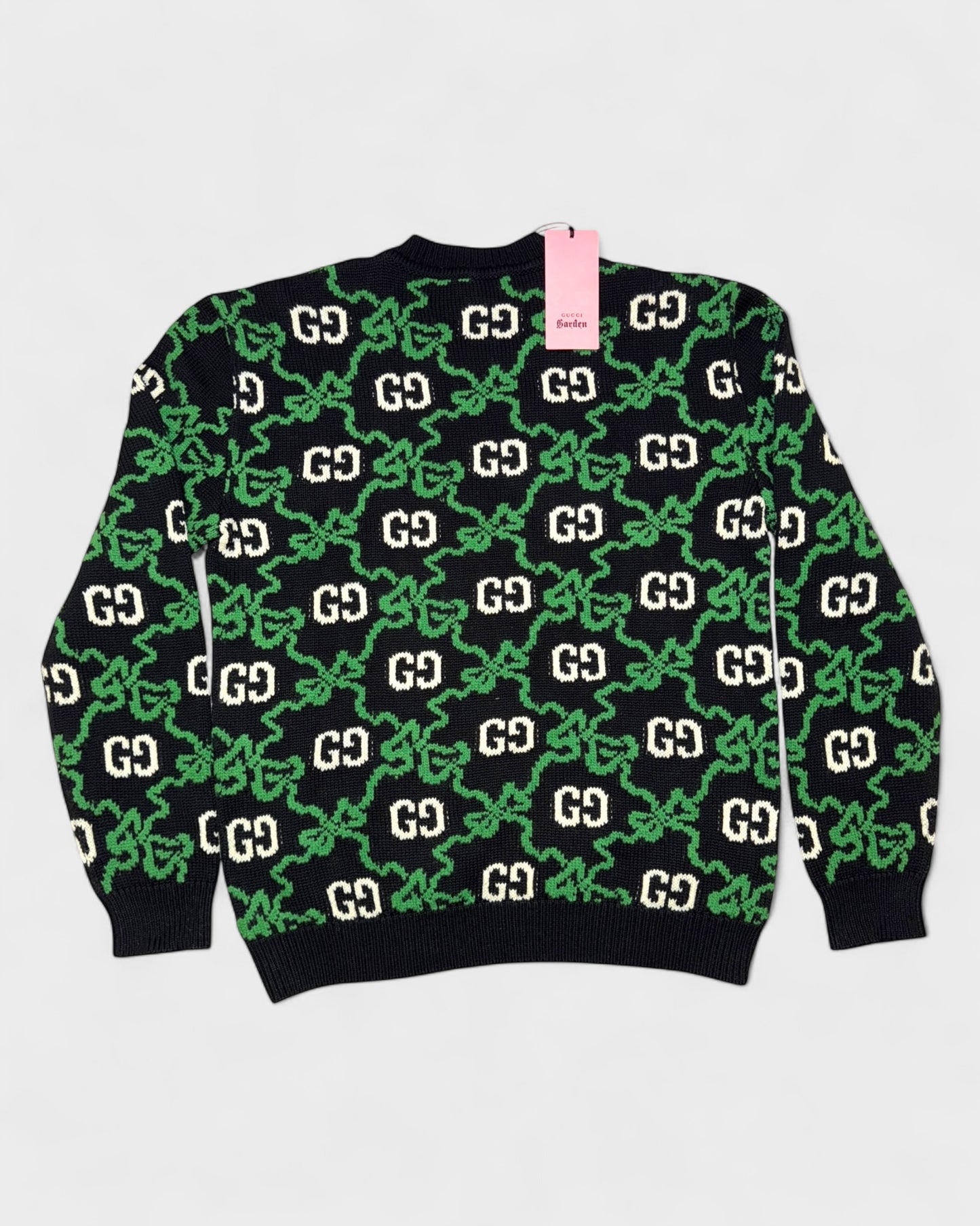 Garden GG Logo-Strickpullover – Schwarz/Grün