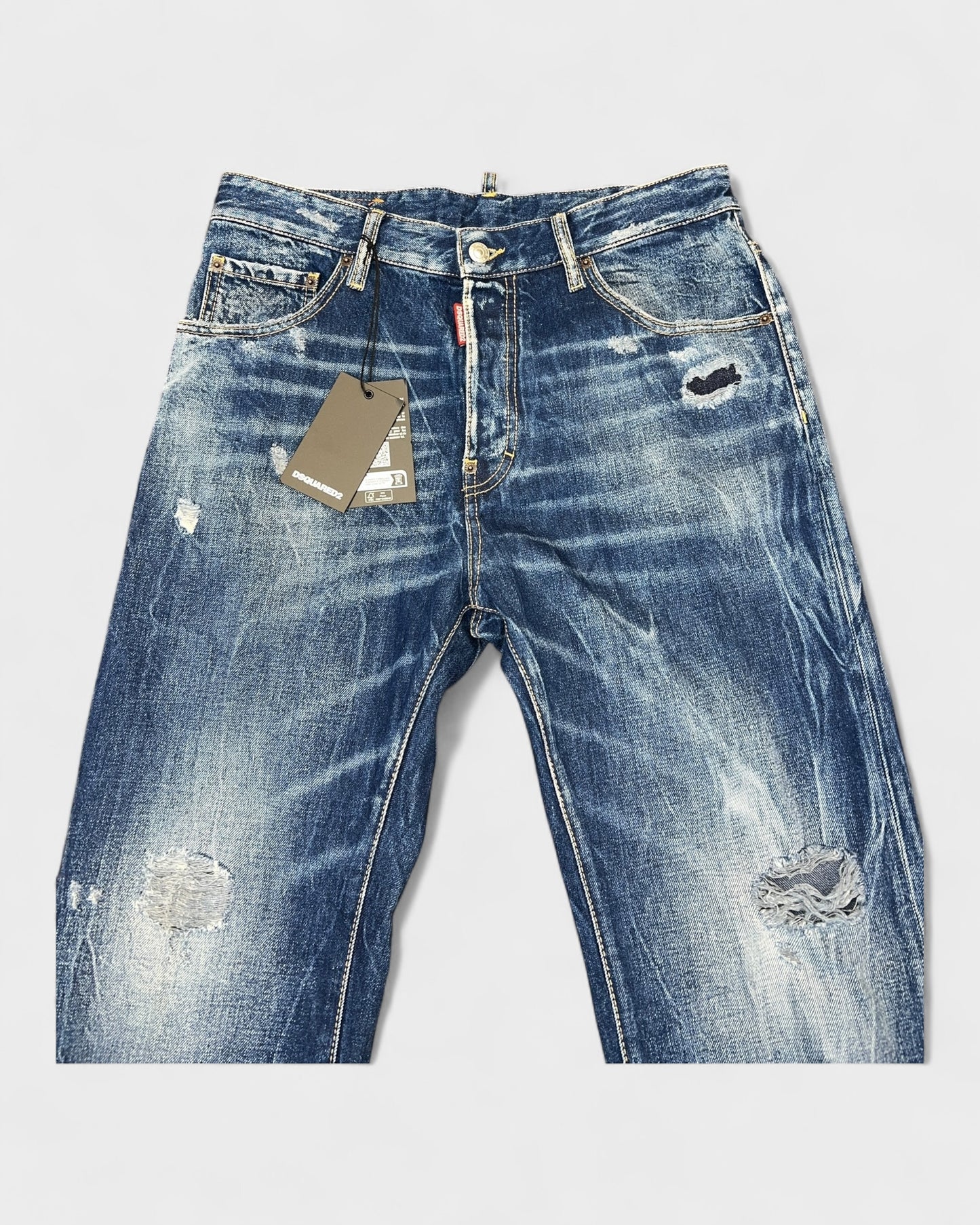 Dsquared2 Jeans mit Used-Effekt – Mittelblau