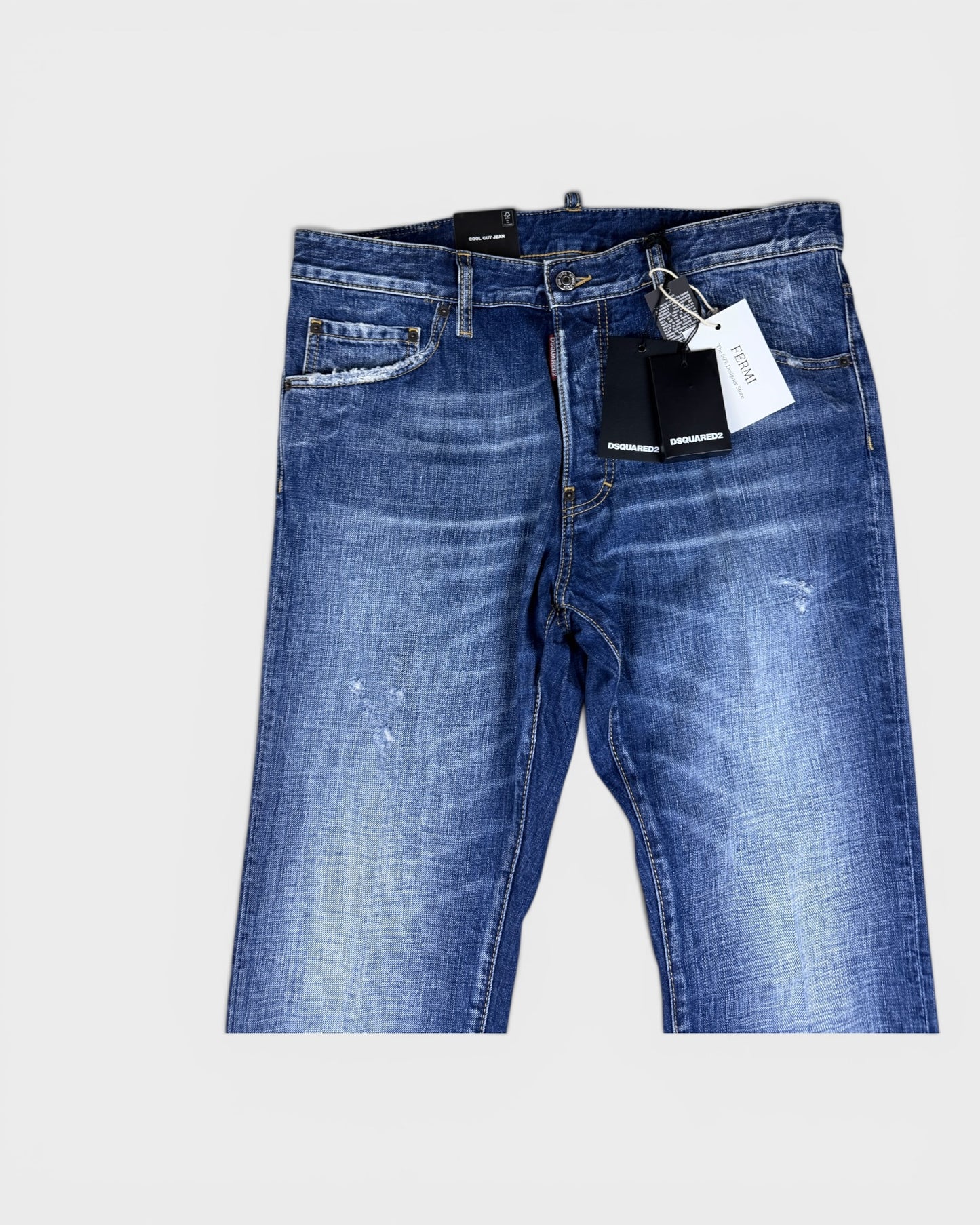 Slim Jeans mit Used-Waschung – Blau