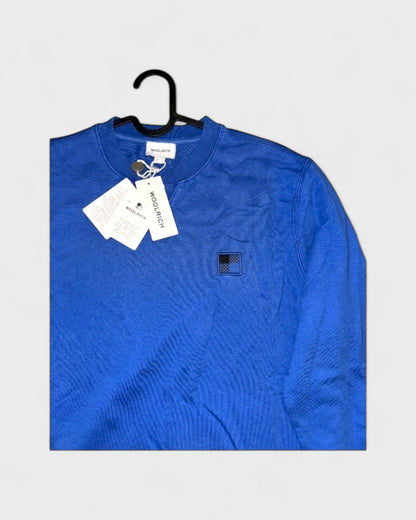 Sweatshirt mit Logo-Patch – Kobaltblau