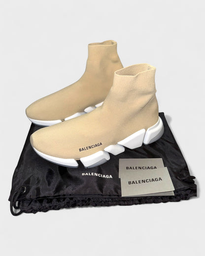 Speed Trainer Sneaker – Beige/Weiß
