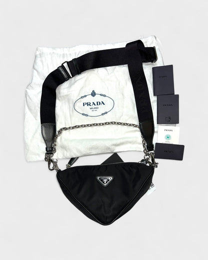 Triangle Bag aus Nylon – Schwarz