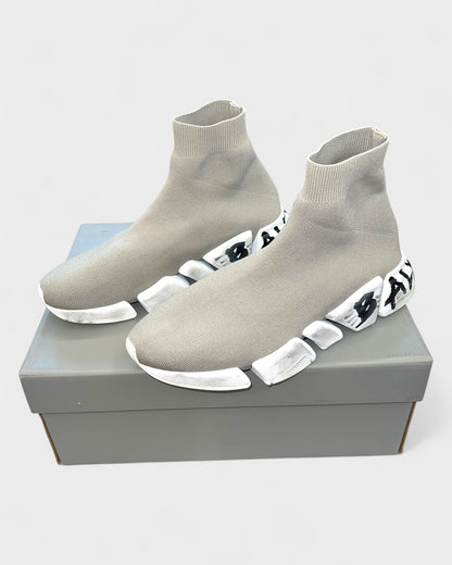 Balenciaga Speed Trainer 2.0 Sneakers – Grau/Weiß