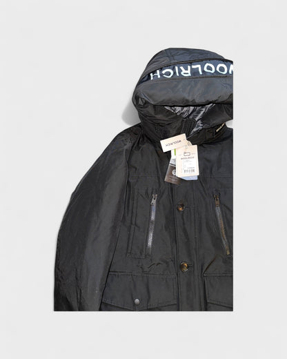 Arctic Parka mit Logo-Kapuze – Schwarz