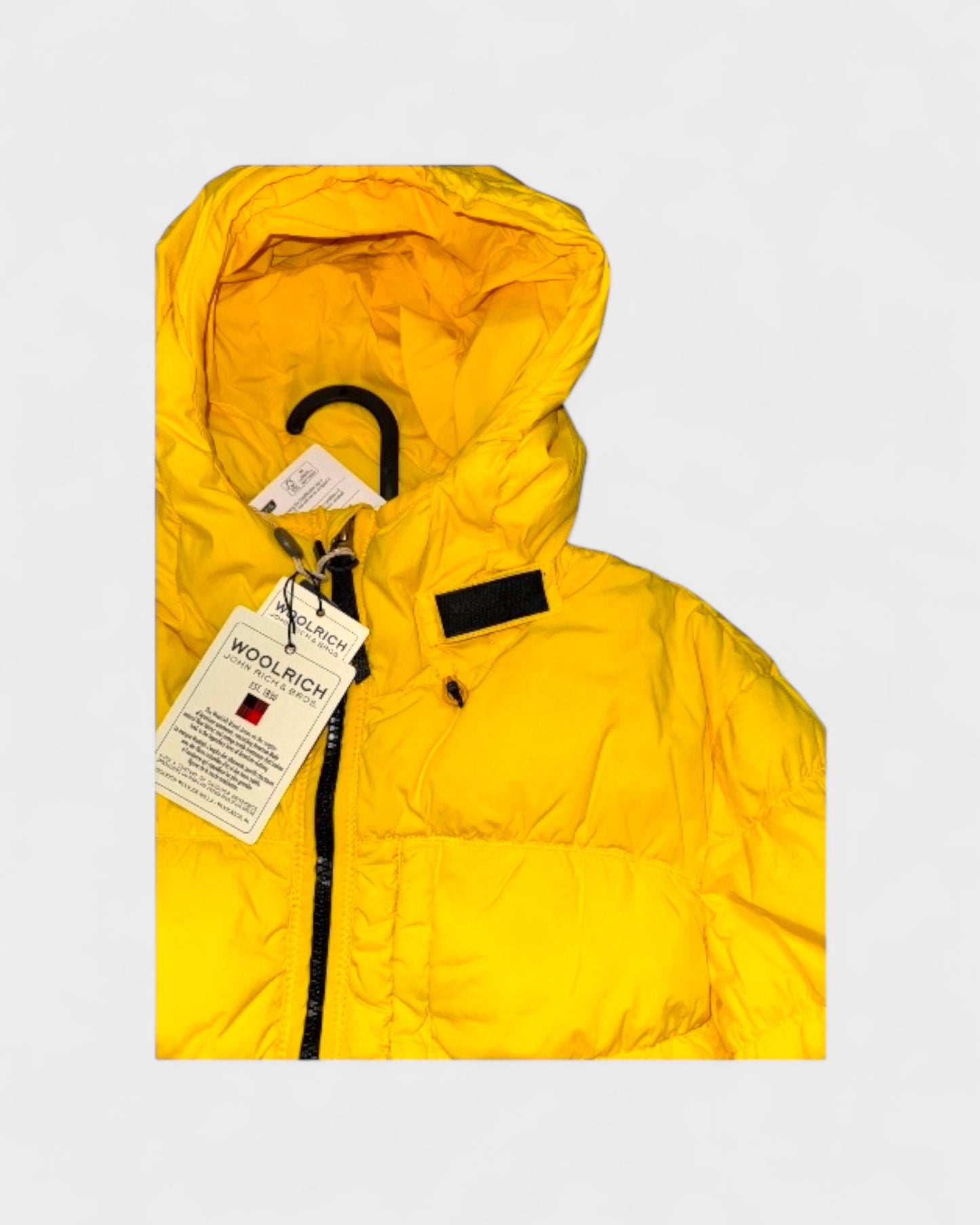 Daunenjacke mit Kapuze – Gelb