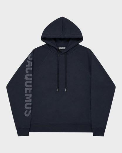 Kapuzenpullover mit Logo-Print – Schwarz