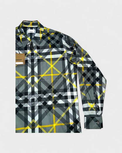 Overshirt Checkered Zip Shirt – Schwarz/Gelb
