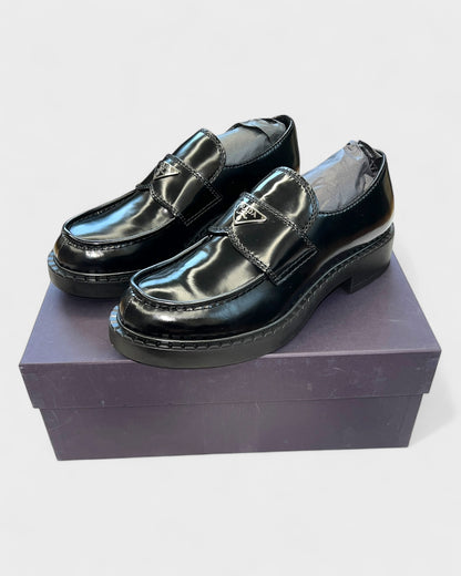 Loafer aus Glanzleder – Schwarz