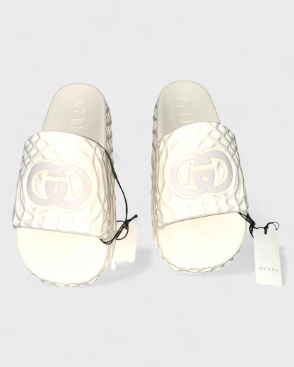 GG Rubber Slide Sandalen – Weiß