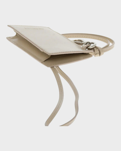 Kartenetui mit Umhängeband – Beige