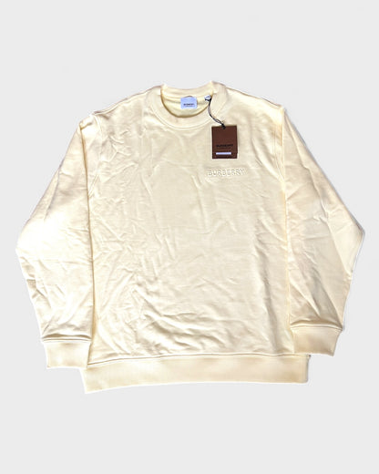 Sweatshirt mit Logo-Stickerei – Hellgelb