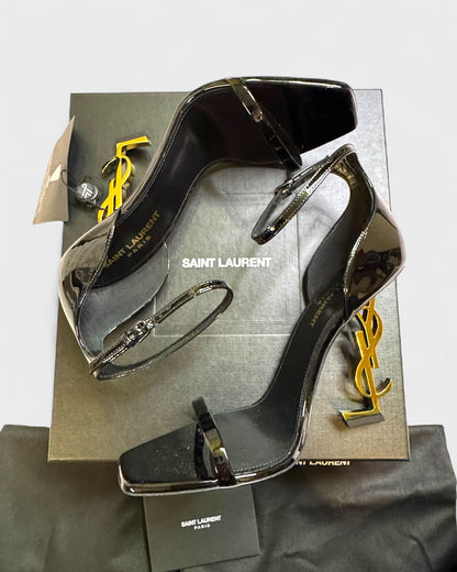 Opyum Heels mit YSL-Absatz – Schwarz, Gold