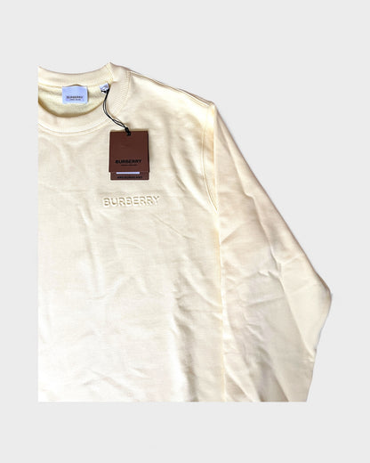 Sweatshirt mit Logo-Stickerei – Hellgelb