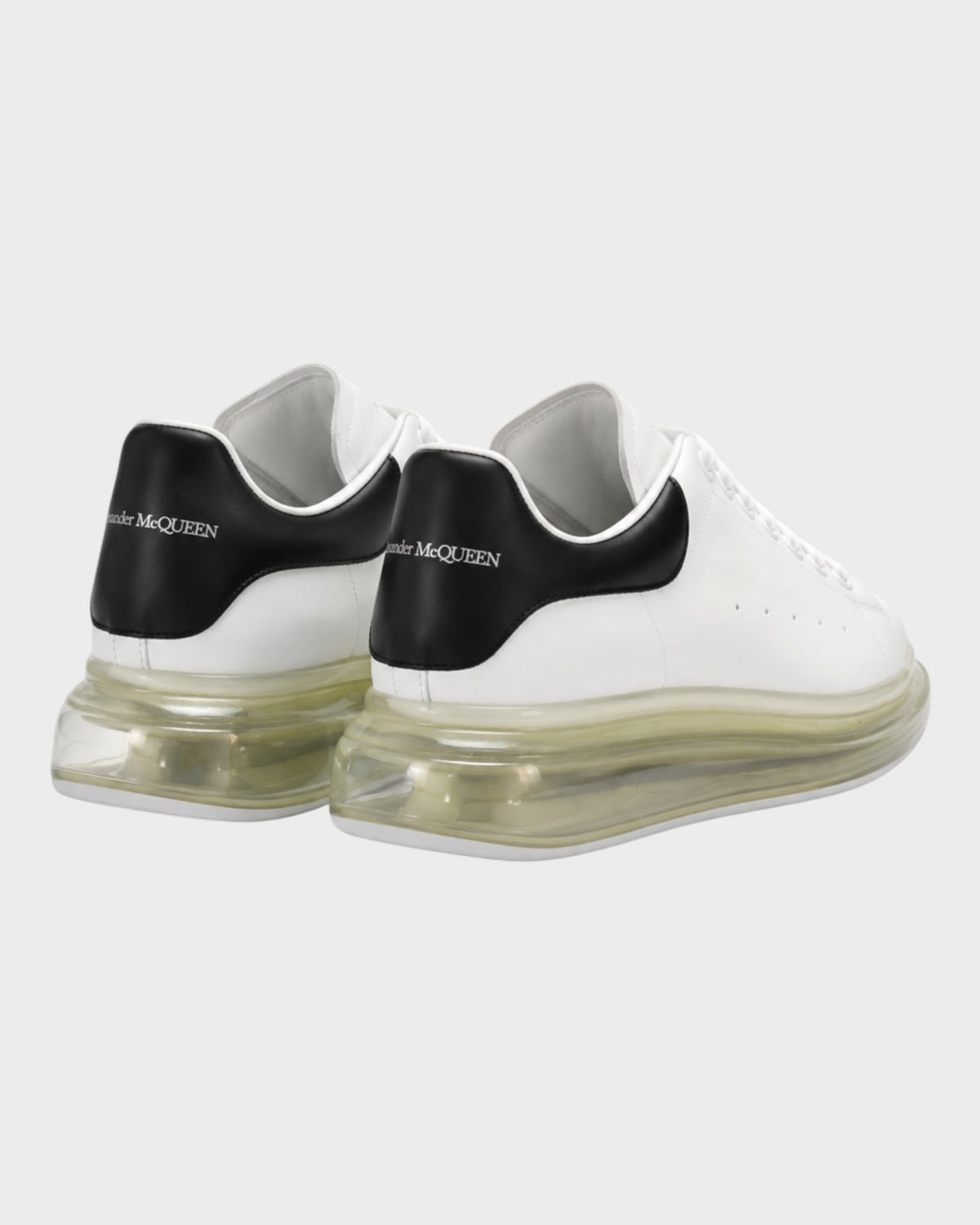 Oversized Sneaker – Weiß/Schwarz mit transparenter Sohle