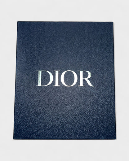 Leder-Clutch mit Logo – Schwarz/Navy