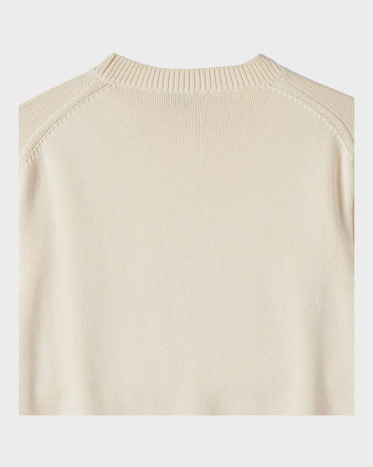 Strickpullover mit Logo – Creme