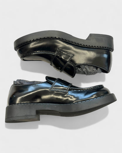 Loafer aus Glanzleder – Schwarz