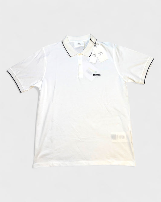 Poloshirt mit Logo-Stickerei – Weiß