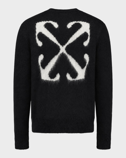 Pullover mit Fuzzy Arrows – Schwarz