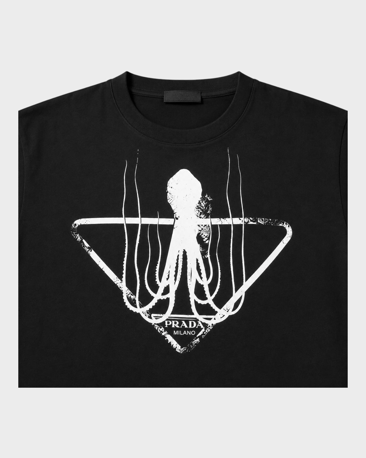 Octopus Print T-shirt - Schwarz