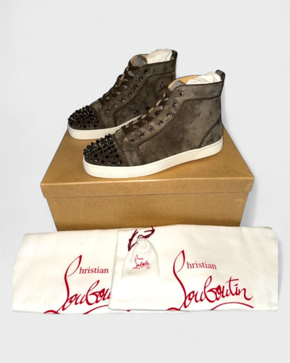 Louis Orlato Spikes High-Top Sneakers – Taupe