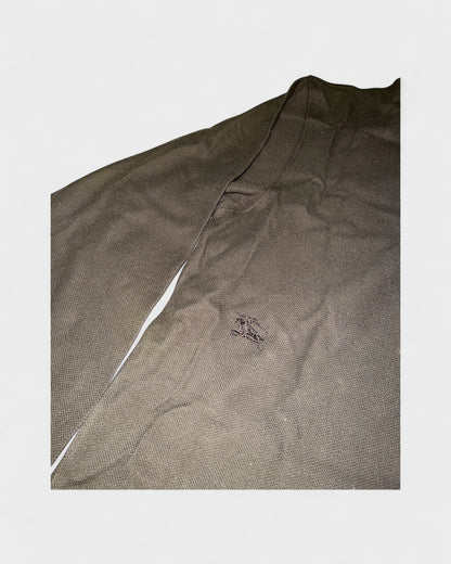 Langarm-Polo aus Baumwolle – Olivgrün