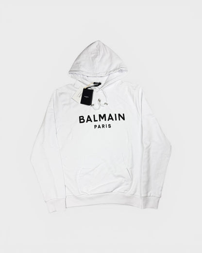 Kapuzenpullover mit Logo-Print – Weiß