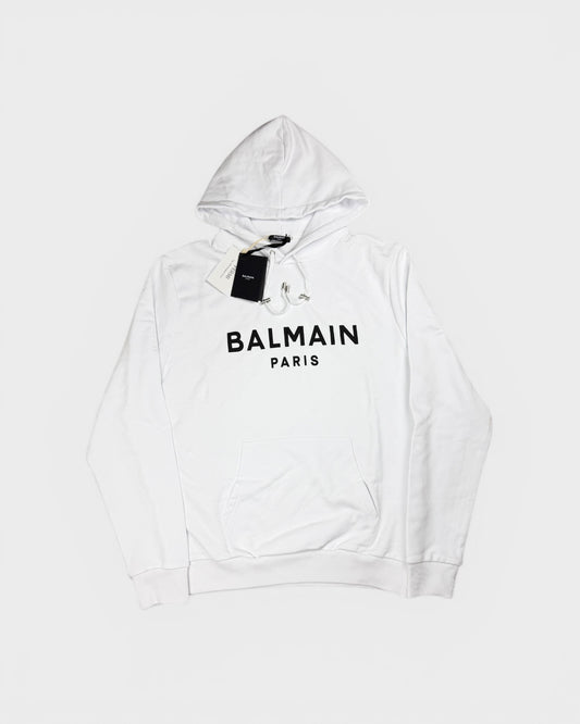 Kapuzenpullover mit Logo-Print – Weiß