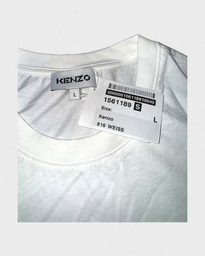 T-Shirt mit Tiger-Print – Weiß