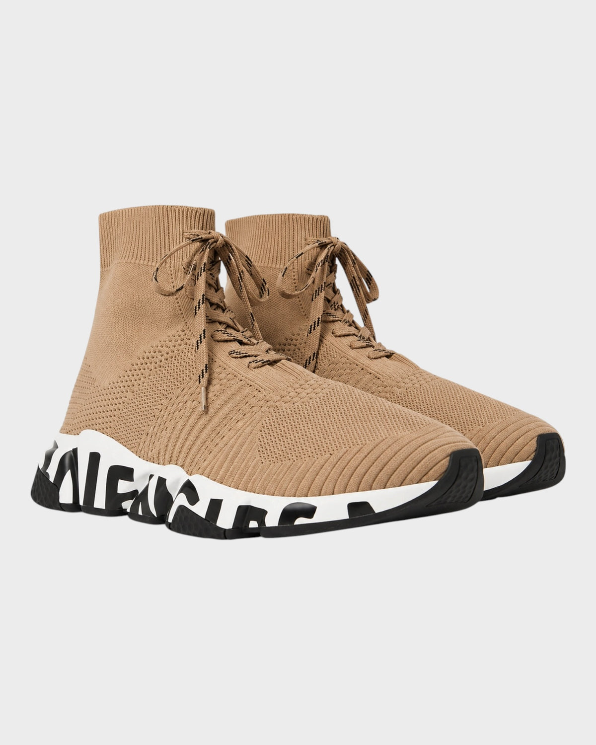 Speed Trainer Laced Sneaker – Beige/Weiß/Schwarz