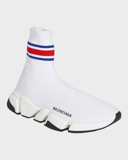 Speed Sneaker Trainer mit Streifen – Weiß