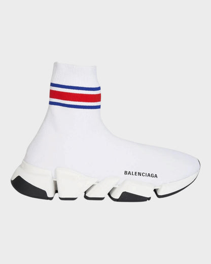 Speed Sneaker Trainer mit Streifen – Weiß