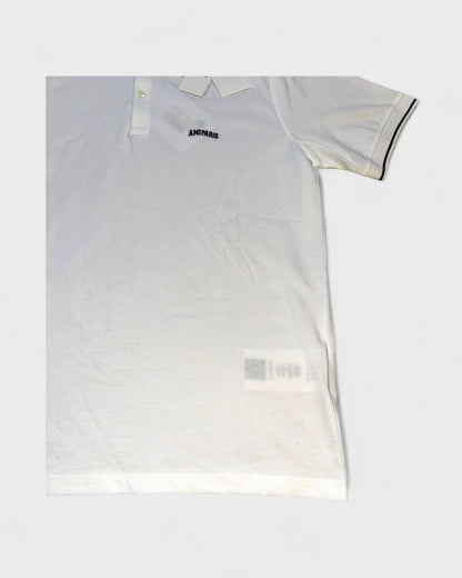 Poloshirt mit Logo-Stickerei – Weiß