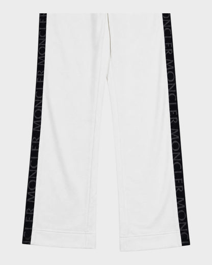 Jogginghose mit Logo-Streifen – Weiß