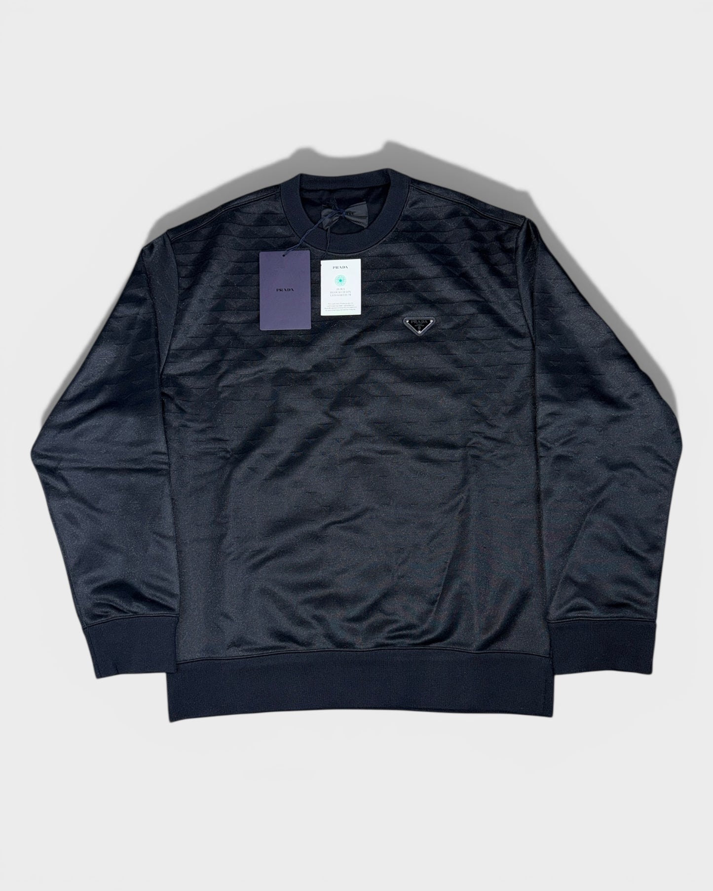 Technical Fabric Sweatshirt „Triangolo“ – Schwarz