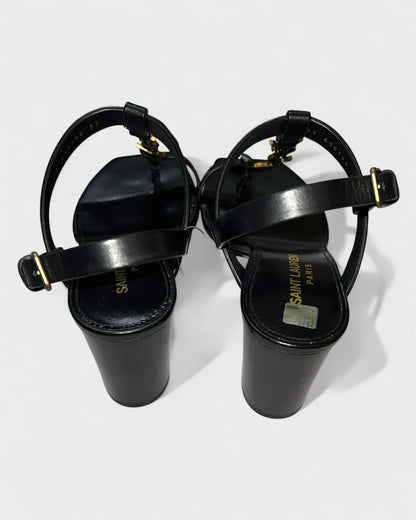 Zehensandalen mit YSL-Logo – Schwarz