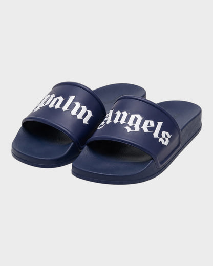 Slides – Navy mit weißem Logo