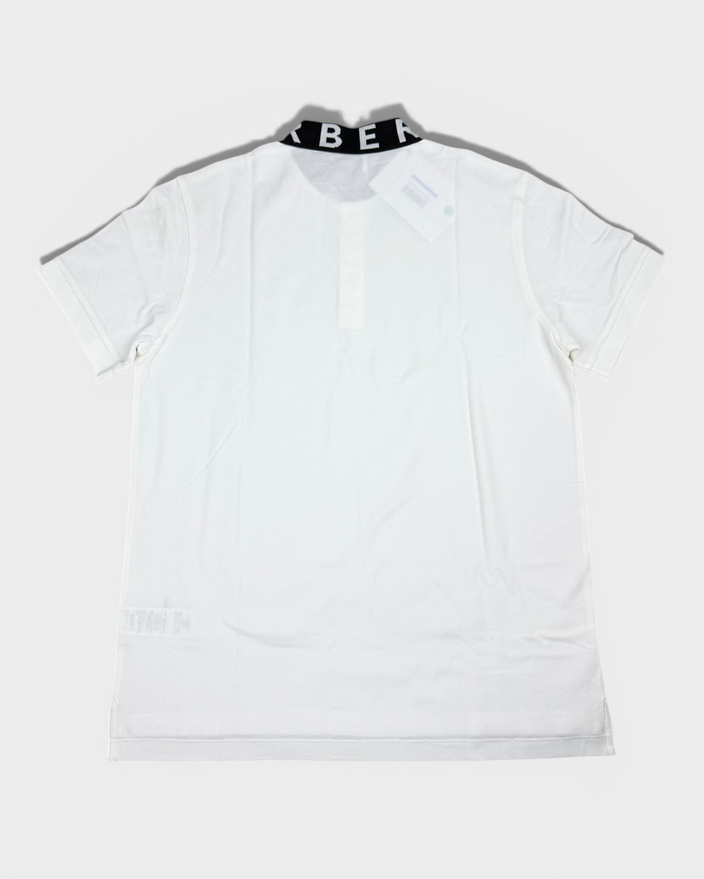Poloshirt mit Logo-Kragen – Weiß