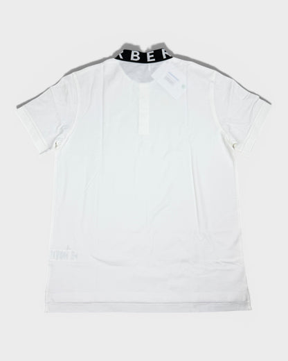 Poloshirt mit Logo-Kragen – Weiß