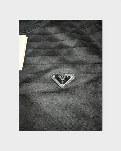 Technical Fabric Sweatshirt „Triangolo“ – Schwarz