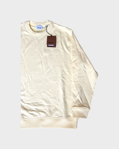 Sweatshirt mit Logo-Stickerei – Hellgelb